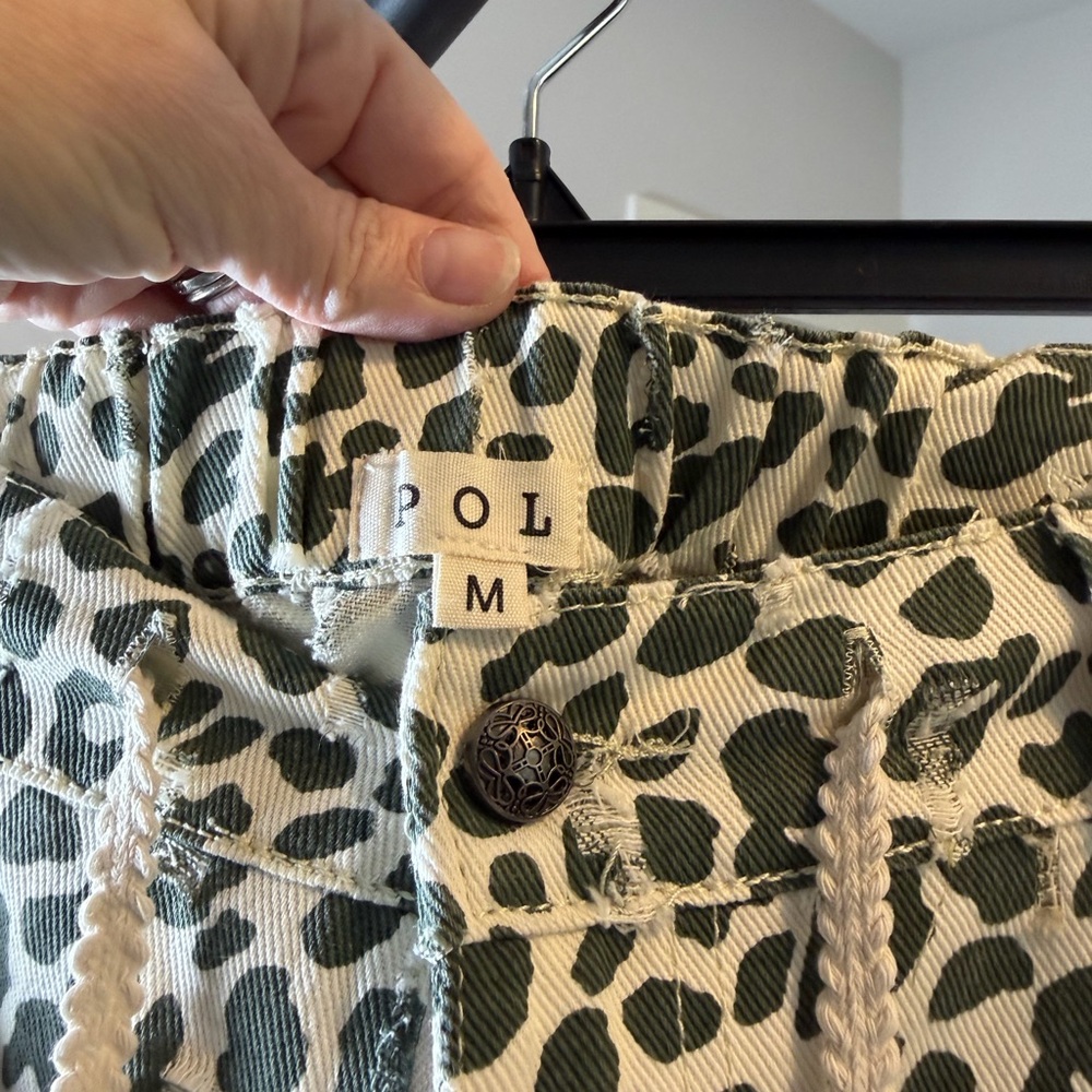 POL Leopard Patchwork Joggers NWOT - image 5
